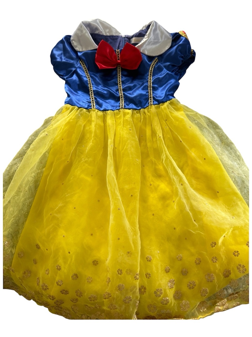 Royal Blue & Yellow Princess Girls Halloween Costume Dress